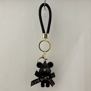 Matchy matchy Black Bear ribbon keychain